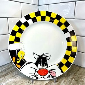 Vintage Looney Tunes Tweety & Sylvester Plate by Gibson 1998 Collectible 10 1/5"